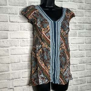 Vintage X America Boho Hippie Top Shirt Size Medium